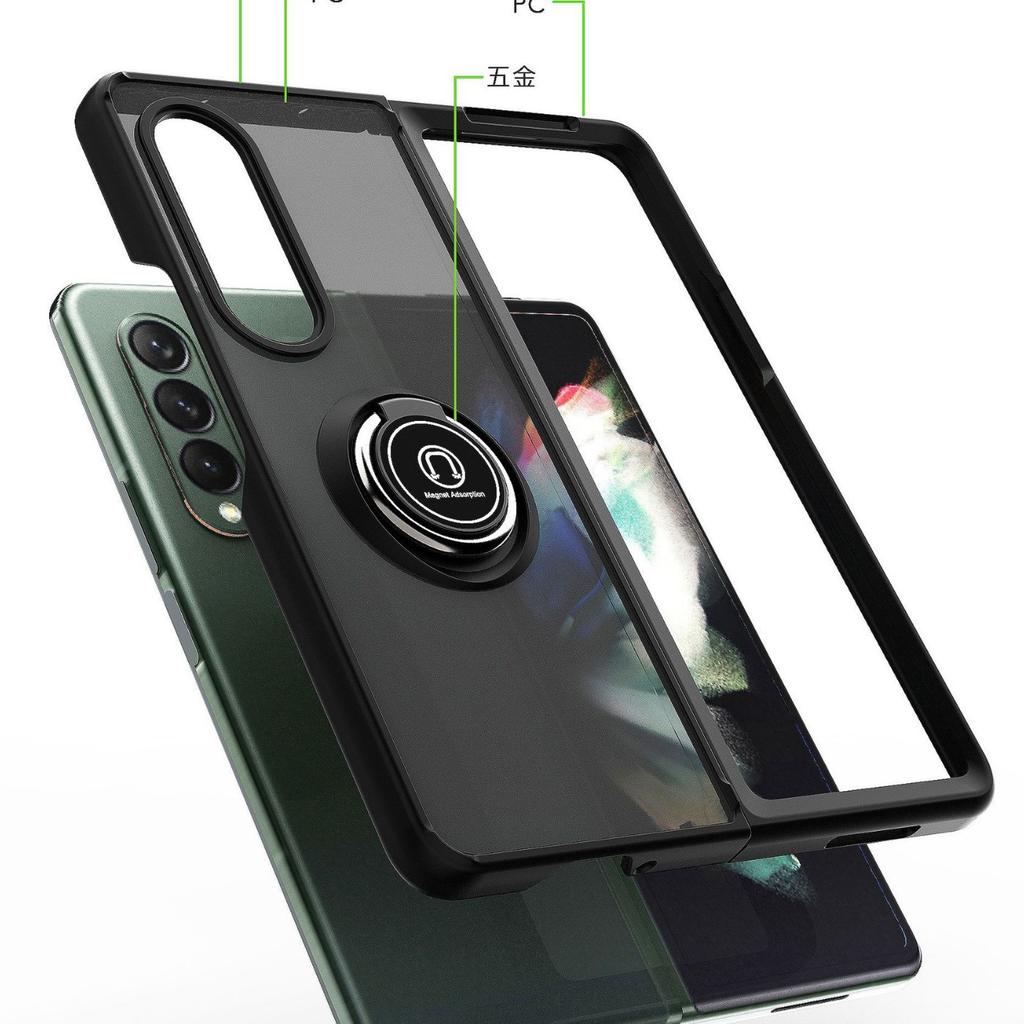 Hot-selling folding model is suitable for Samsung Z Fold1 bracket mobile phone case zfold1 Qiying matte anti-drop case.