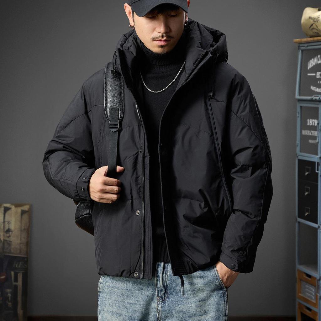 Men's 90% Duck Down Hooded Windproof Jacket 2025 - Thick, High Fill Power Winter Outerwear