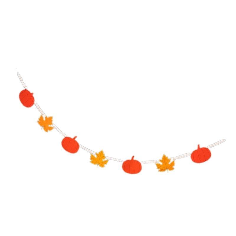 652F Bead Thanksgiving Halloween Pumpkin Charm Garlands Banners Home Decorations
