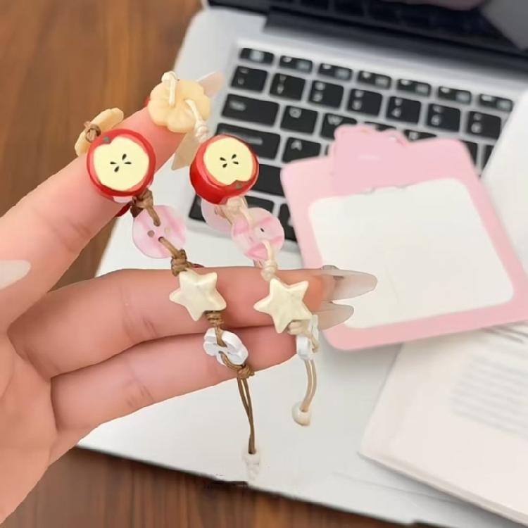 Practical Apples Designs Bracelet Jewelry Accessory for Stylish Girls Craft from Sturdy Resin for Trendy Look Styles