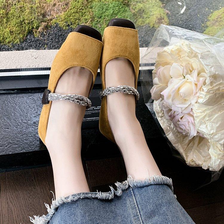 Xiaoxiangfeng Korean Version Temperament Mary Jane Shoes Women's Shoes Spring and Summer French Retro Soft-soled Single Shoes Black Shoes Loafers