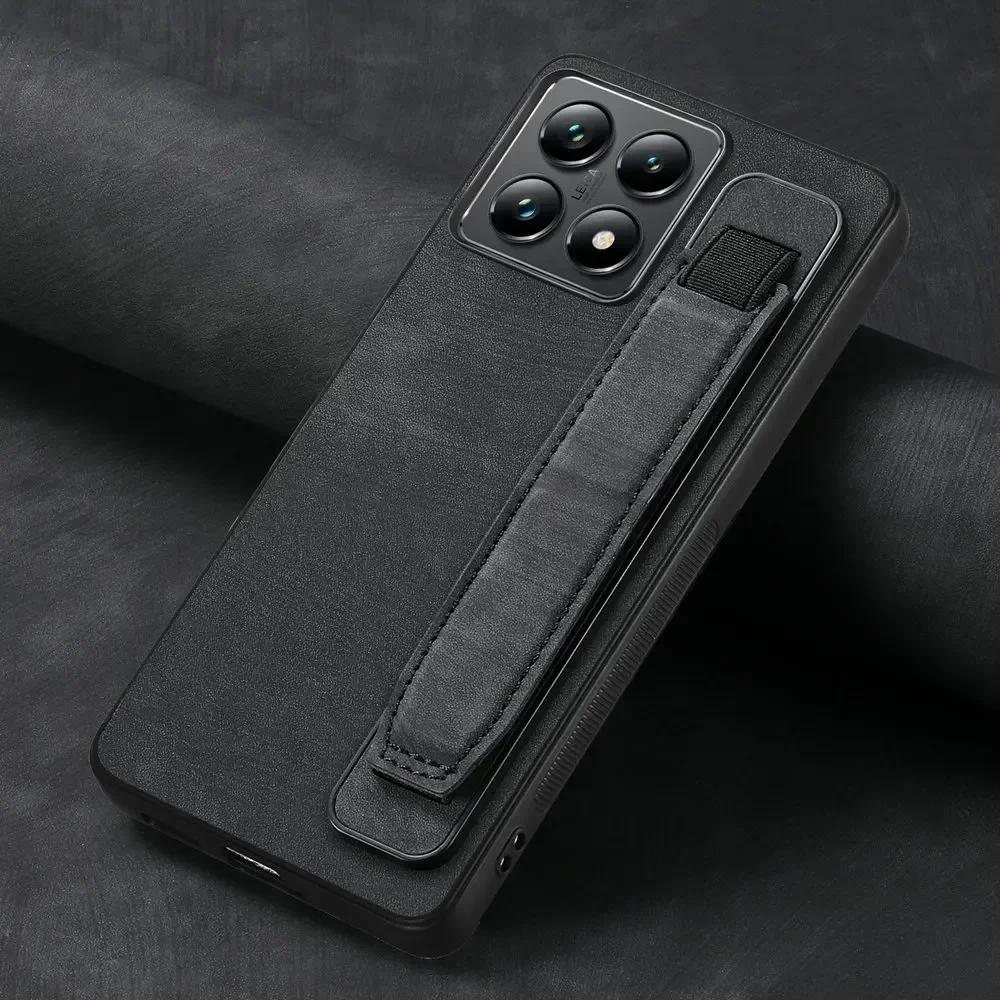 Retro Plain PU Leather Matte Holder Cover for Honor 400 Pro 400 Lite Wristband Kickstand Silicone Case for Honor400 Pro