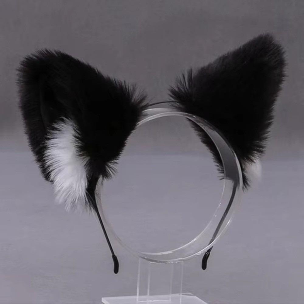 Anime Cat Ears Headband Lolita Furry Cosplay Headwear Plush Hair Band  Hair Accessories Style A