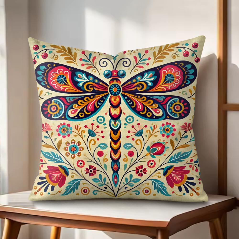 Modern Print Creations Animal Cushion Cover Natural Linen Organic Fabric DoubleSided Printing Couch Pillow Covers Home Decor