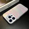 Rose Red English Letters Phone Case For lPhone 17 16Pro Max 15 14 13 12 11 Shockproof Bumper CoverCase Funda 16 Pro 15 14 Case