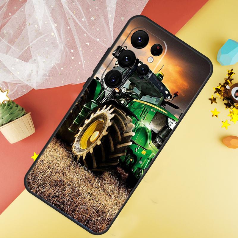 Farm Vehicle Tractor Case For Samsung Galaxy S22 S23 S24 Ultra S8 S9 S10 Plus Note 10 20 Ultra S20 S21 FE Cover