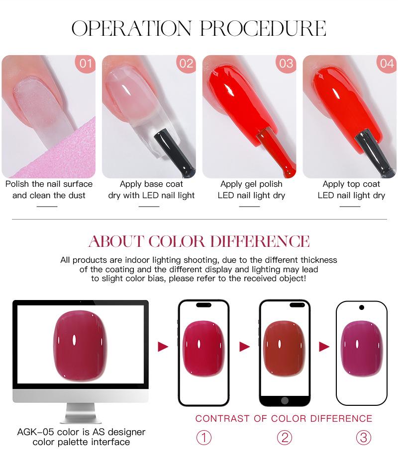 Red Dried Rose Gel Nail Polish Set 2025 - Salon Exclusive