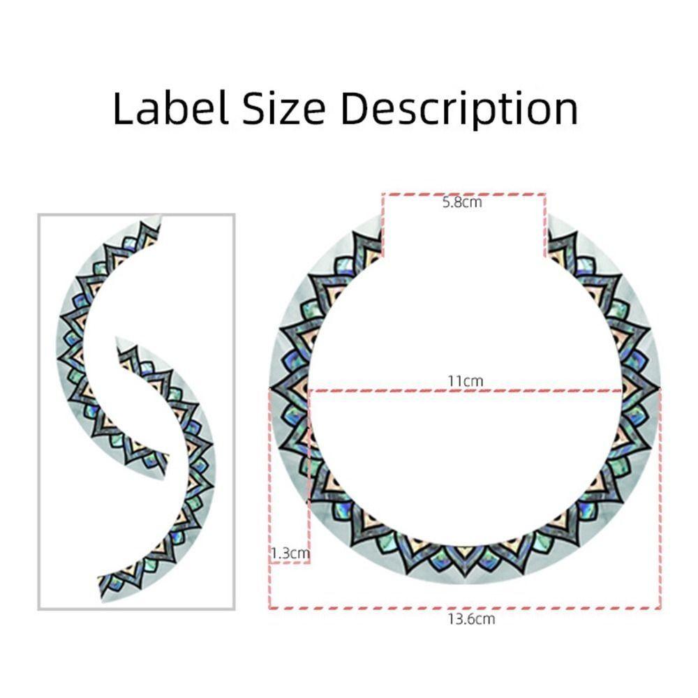 PVC Sound Hole Decal Musical Instruments Supplies Guitar Accessories Folk Guitar Sticker  Guitar