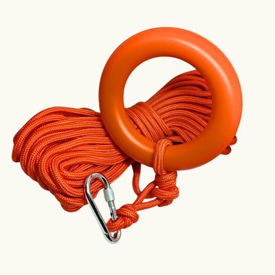 Pokiele Floating Rescue Rope, Marine Leisure and Water Sports Equipment, 10m/20m/30m, 8mm Diameter, with Carabiner (20m)