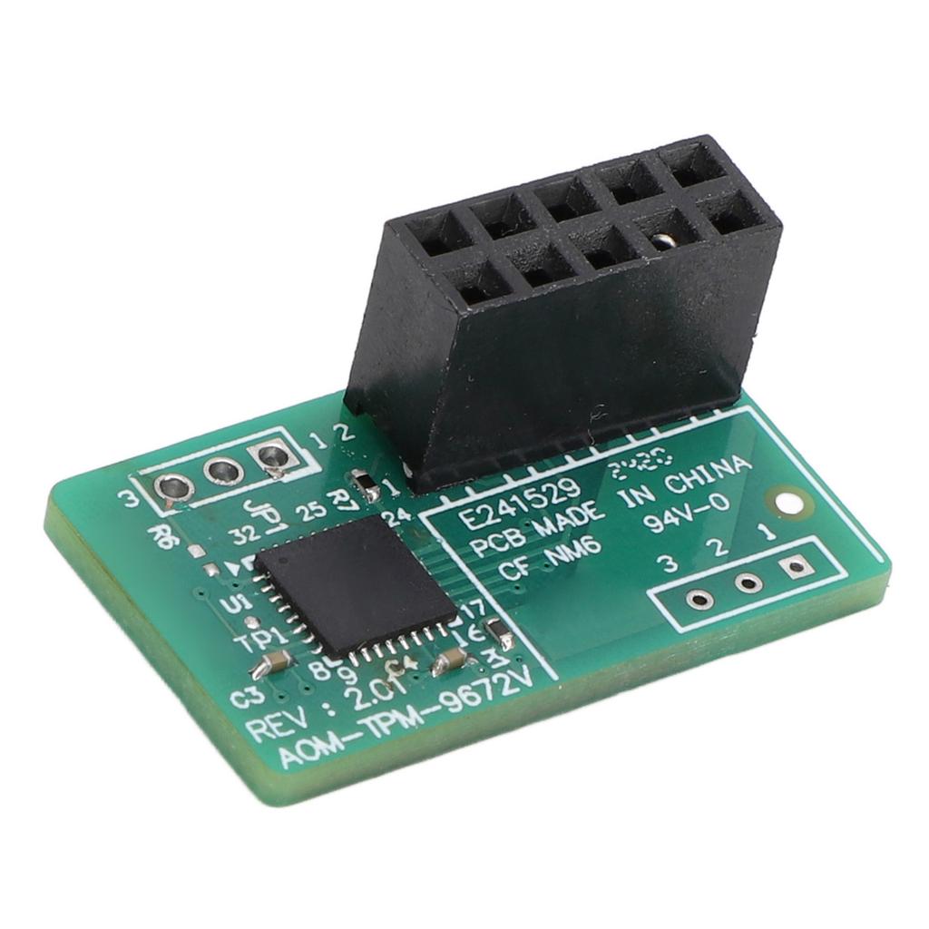 TPM 2.0 Module 10 Pin SPI Parallel AOM TPM 9672V Trusted Platform for SuperMicro Motherboard 10 Pin