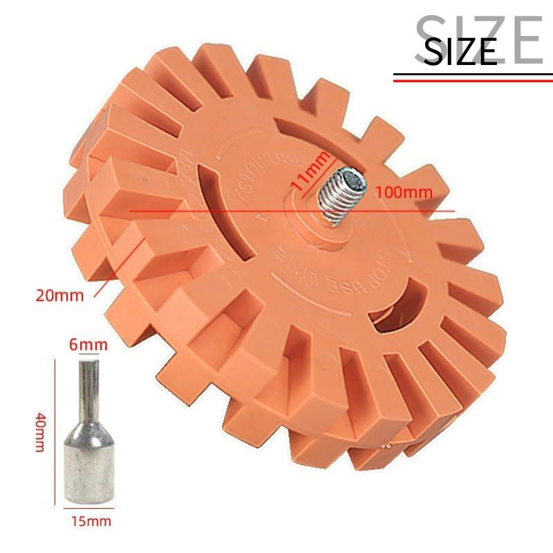 20mm/15mmCar Pneumatic Durable Rubber Eraser Wheel Removal Pad Adhesive Remover Tool Removing Decals and Stickers from car Paint