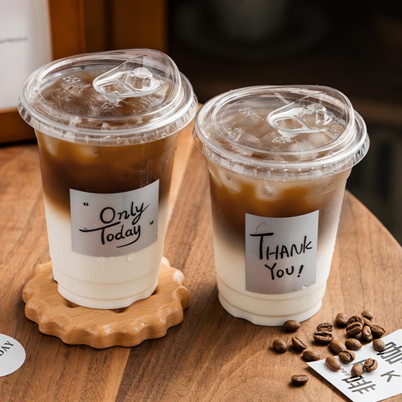 Kawaii Wasserflasche für Kaffee Saft Milch Tee Niedliche Kaffeetassen mit Deckel Tragbar Wiederverwendbar Trinkflasche BPA-frei