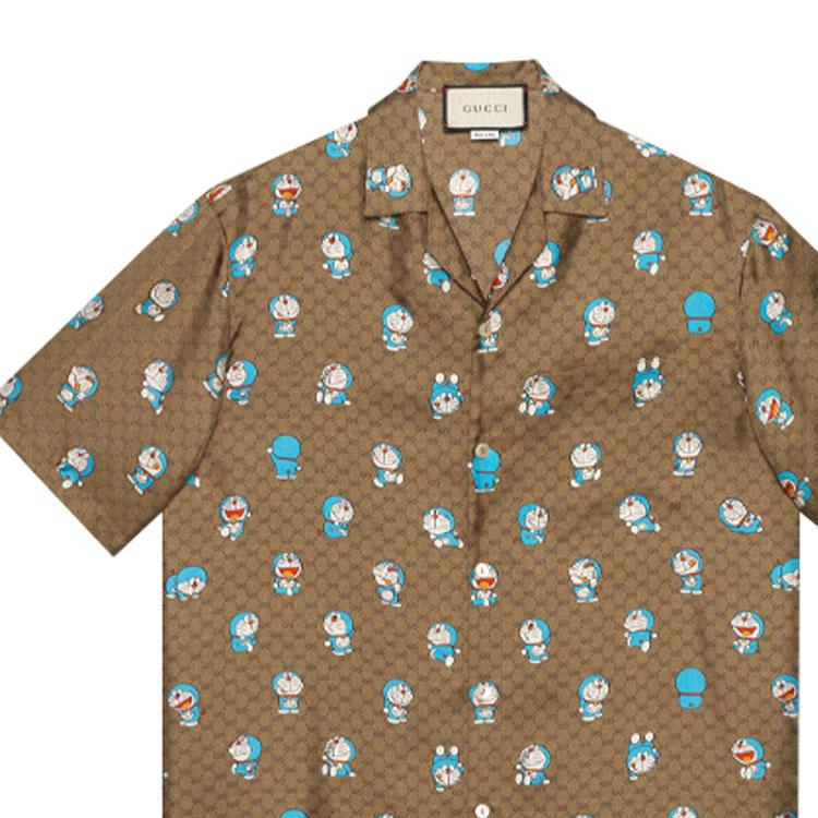 Gucci X Doraemon Gg Bowling Shirt 654763-ZAGSH-2165