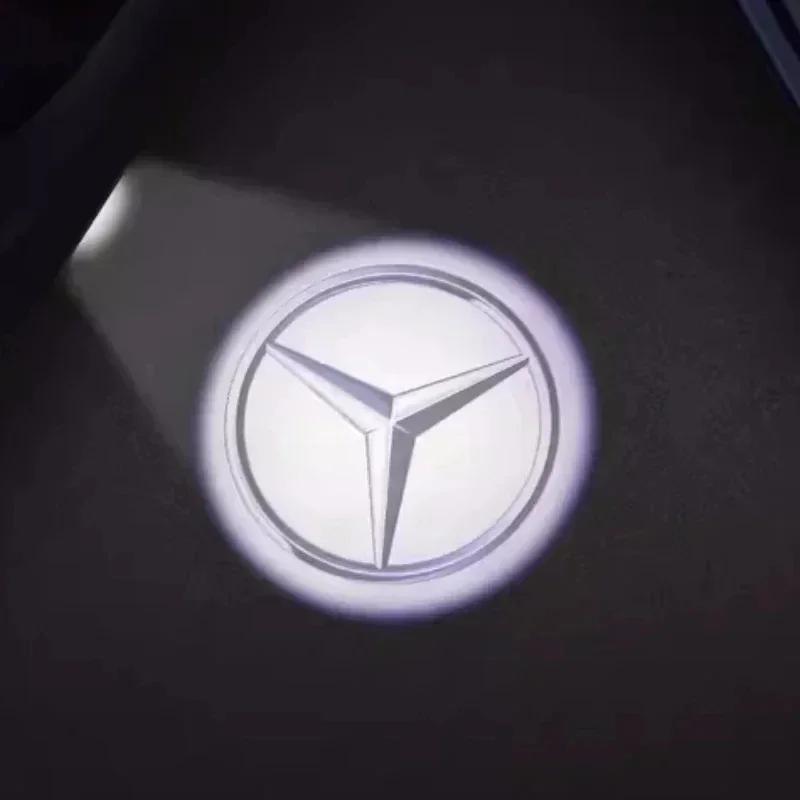 UFBEI1 2025 Hot 2X Car Door Sign Welcome Light LED Projection Light For Mercedes Benz AMG GLC GLA GLE GLS GL W204 W176 W205 W213 W166 W