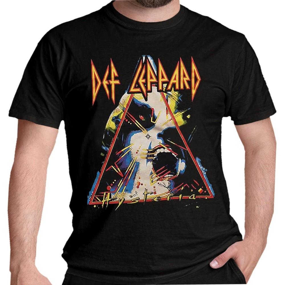 Official Def Leppard T Shirt Hysteria Album Cover Logo Classic Rock New S to XXL M