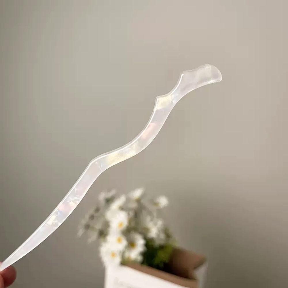 Mode Acetat Essstäbchen Haarstäbe für Frauen Mädchen Muschel Haarspange Haarnadeln Haarklammern Haarknotenmacher Hochzeit Haarschmuck