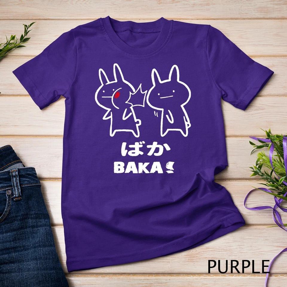 Funny Anime Japan Baka Rabbit Baka Japanese Anime Lover T-Shirt Unisex T-shirt 5 S