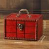 Retro Wood Trinket Box Jewelry Display Case Keepsake Chest Versatile Portable Accessory for Little