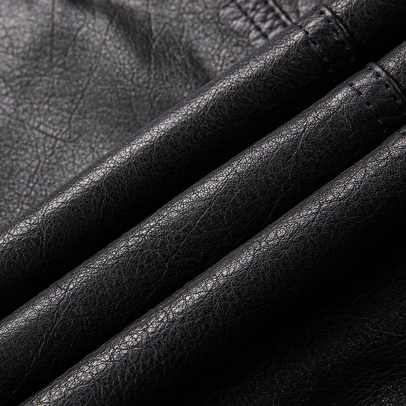 FAPAI Men's Nubuck Leather Stand Collar Jacket