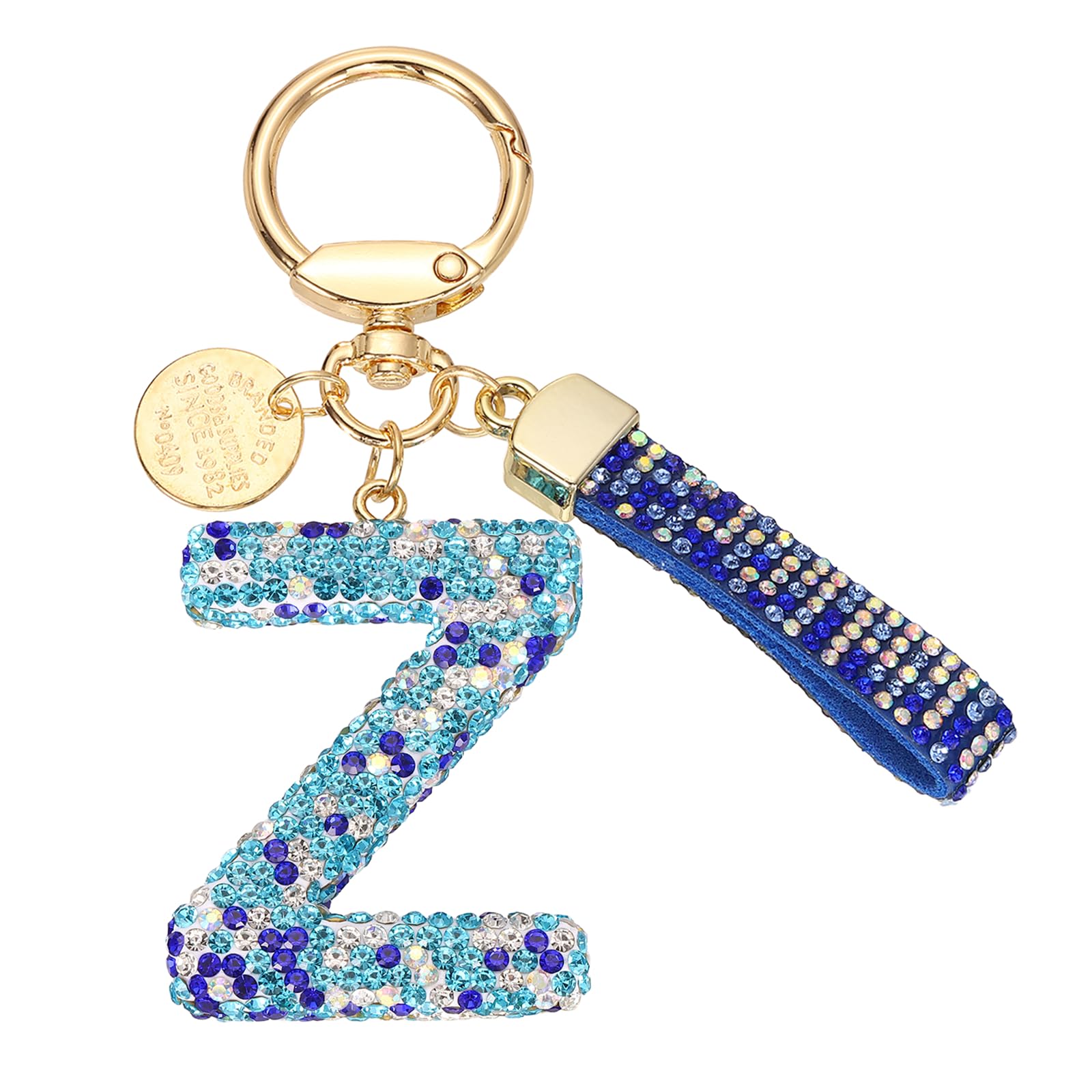 

[PATIKIL] Initial Letter Keychain, Gift Bling Letter Z Keychain, Alphabet Key Ring, Handbag Accessory for Women, Shiny and Cute Backpack Bag Car Key