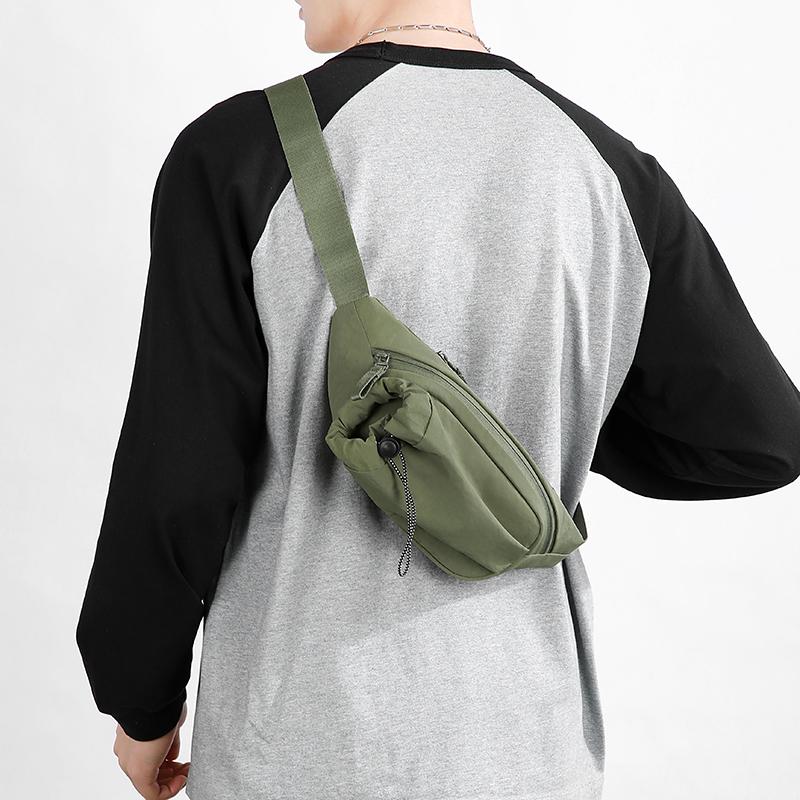 Men's Outdoor Waist Bag Water Kettle Bag Solid Color Mobile Phone Bag Chest Bag Crossbody Bag