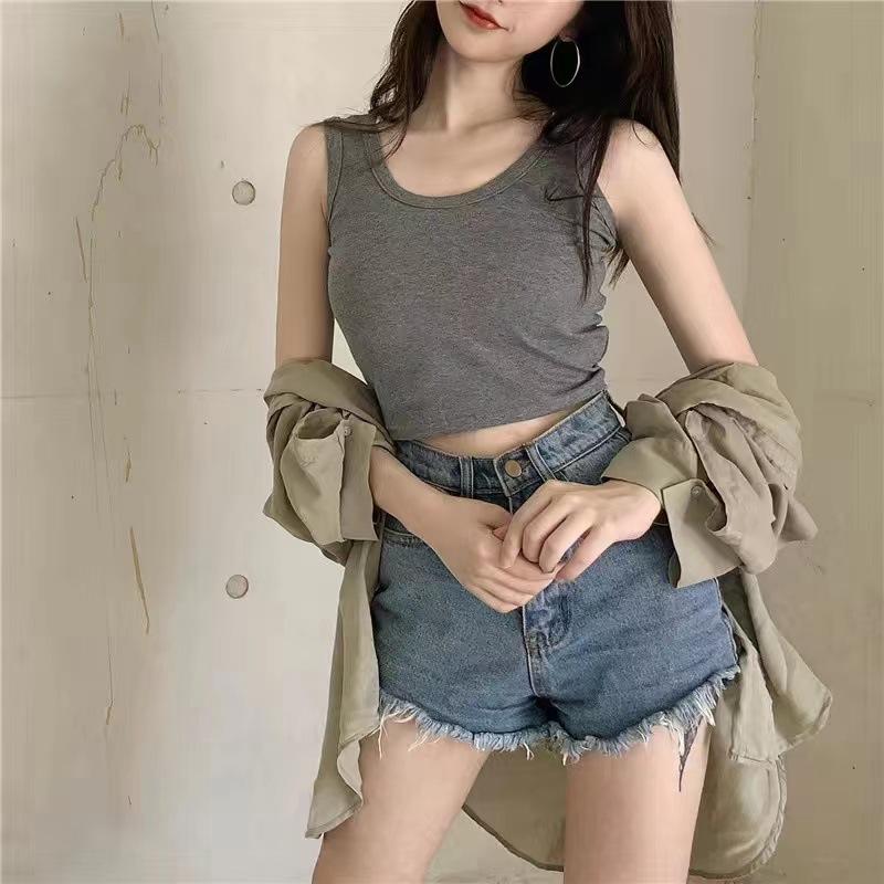 

New Spice Girl suspender clothes women s short suspender with bottom top inside and tight small vest outside One size fits all