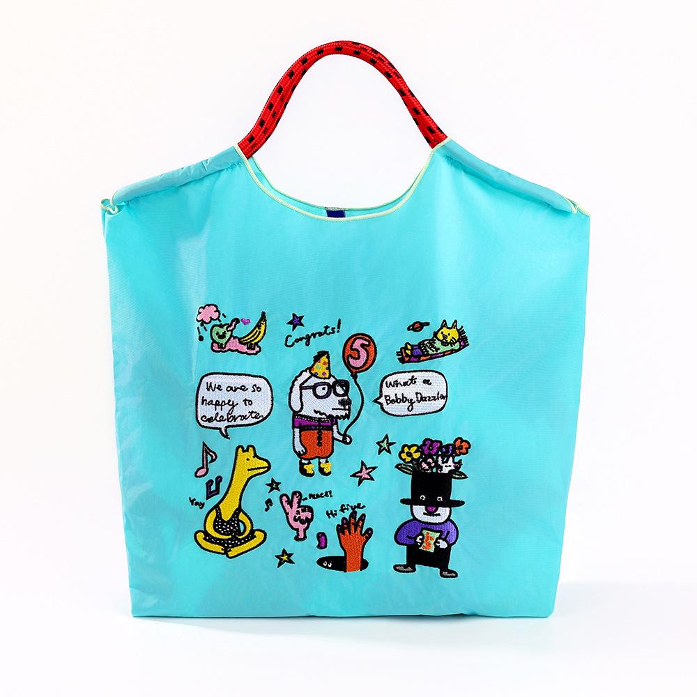 Eco-Friendly Summer Waterproof Embroidery Nylon Large-Capacity Shoulder Bag for Women