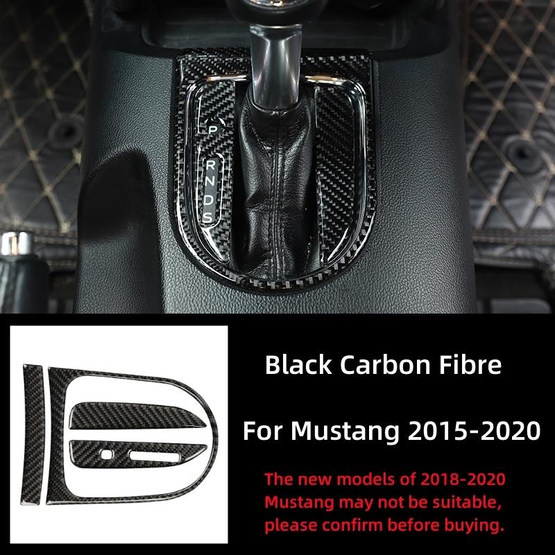 Für Ford Mustang GT 2015-2021 Zubehör Carbon Fiber Innen Auto Getriebe Shift Box Panel Abdeckung Trim Rahmen Dekorative Kit Aufkleber