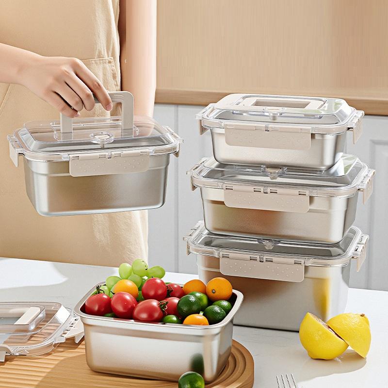 Leakproof Stainless Steel Bento Box Large Capacity Microwave Safe Portable Lunch Box Food Storage Container