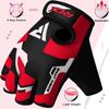 Gants d'haltérophilie - RDX Fitness - Rouge - Antidérapants - Rembourrés - Bandages poignets 50 cm