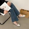 Soft leather Mary Jane shoes female new fairy ballet single shoes bridesmaid gentle shoes