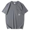 Designer Pocket-Decorated Summer Men's Vintage Washed Cotton Skin-Friendly Breathable Crew Neck Short-Sleeve T-Shirt