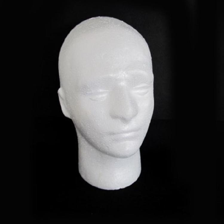 Multipurpose Male Mannequin Head In Foam For Displaying Wigs And Hats 11 Inch Height Professional Hair Styling