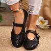 Fashion Summer New Flat Shoes Women's Round Head Shallow Chisel Metal Buckle Line with Soft Sole Anti-slip Wear-resistant Single Shoes