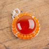 Natural Red Carnelian Gemstone 925 Sterling Silver Jewelry  Pendant 1.24" AJP-2024