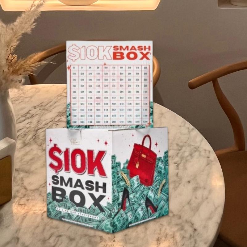 10k Saving Challenge Budget Planning Money Box Acrylic Cash Banks for Students and Family with Visual Progress Tracking