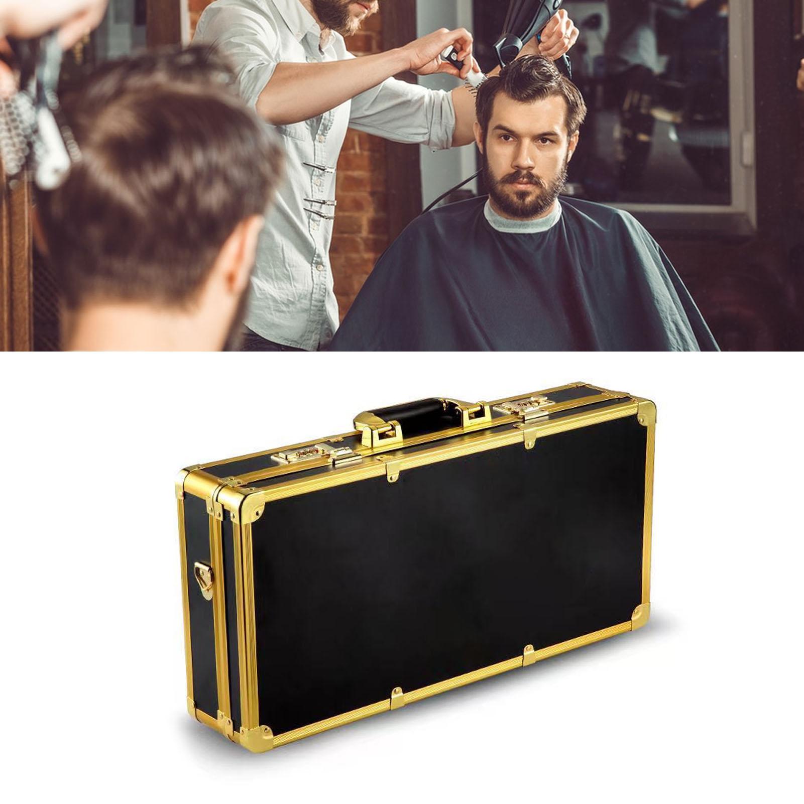 

Парикмахерский дорожный кейс для переноски с кодовым замком, из алюминиевого сплава, много места, водонепроницаемый, мобильный парикмахер