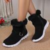 Fashion AJGS New Short Plush Suede Ankle Boots Winter Women Fur Warm Chelsea Snow Boots Casual Shoes Flats Gladiator Sport Ladies Boots