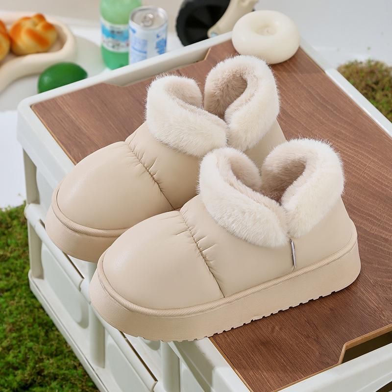 Routine good product winter cotton slipper bag and home interior simple warmth thick bottom fluff large opening external wear cotton