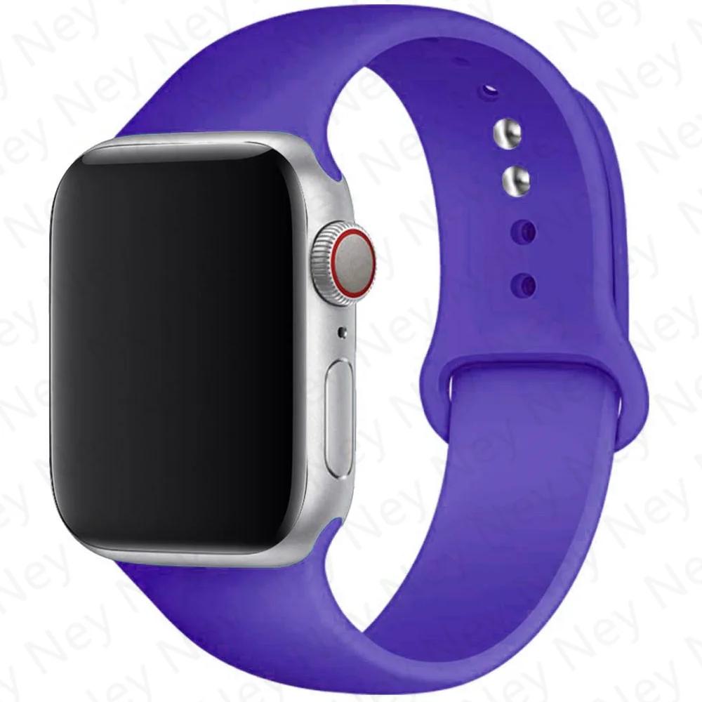 Silikonový řemínek pro Apple Watch 44mm 40mm 49mm 45mm 41mm 38mm 42mm Correa Belt Bracelet pro Apple Watch Series 9 8 7 6 5 3 SE Ultra 2