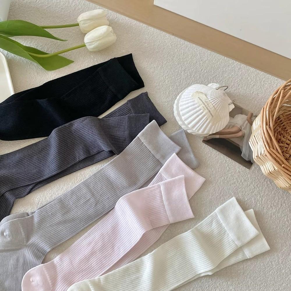Thin Long Socks Simple Style Knee High Socks New Casual Long Socks For Girls