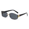 New Fashion Female Square Rimless Sunglasses With Uv400 Protection For Travel And Parties