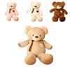 Adorable Silky Ribbon Teddy Bear Plush Toy For Girls Pp Cotton Stuffed Animal In Short Plush