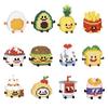 Mini Cartoon Food Figure Building Blocks Hamburg Swiss Roll Assembled Avocado Model Bricks Sandwich Puzzle Kids Toys Girls Gifts