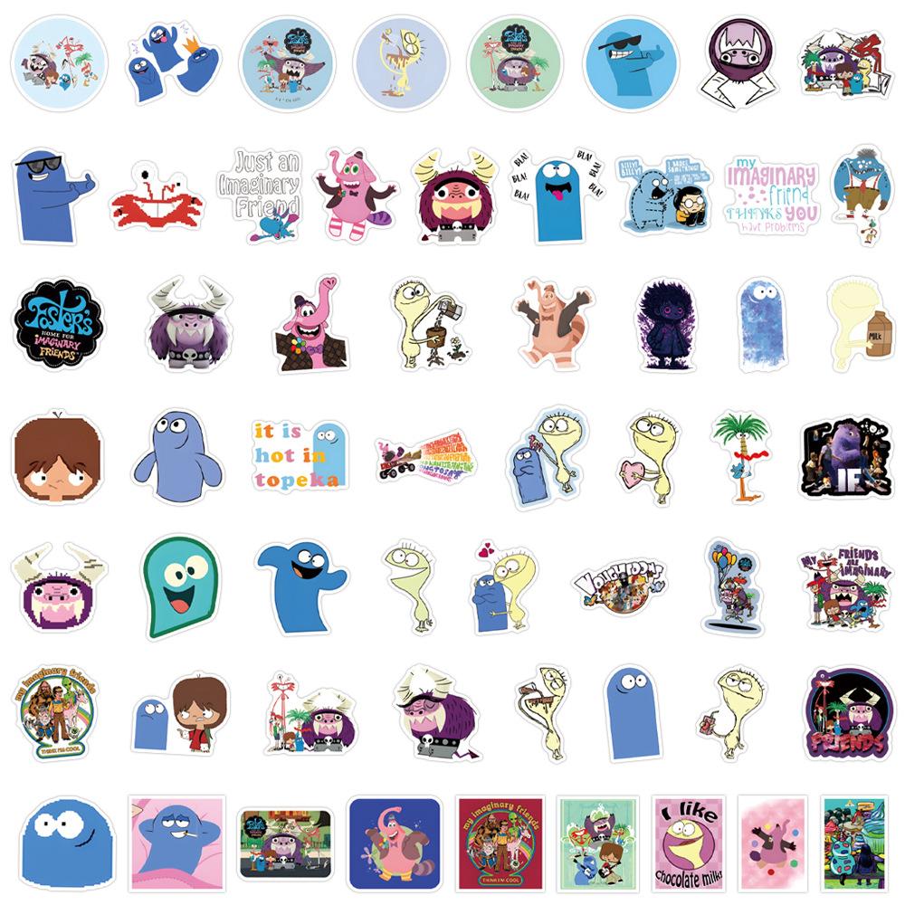 55 Naklejki Graffiti z Wyimaginowanym Przyjacielem Ozdabiają Walizkę Laptopa Telefon Komórkowy