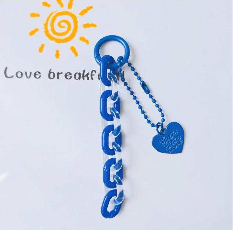 Summer Jelly Acrylic Heart Pendant Keychain