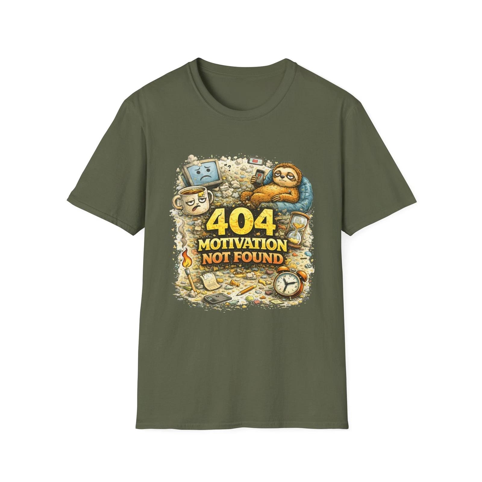 404 Motivation Not Found Children s Children s T  Children s T-shirt | Funny Sloth, Retro Computer Design 110