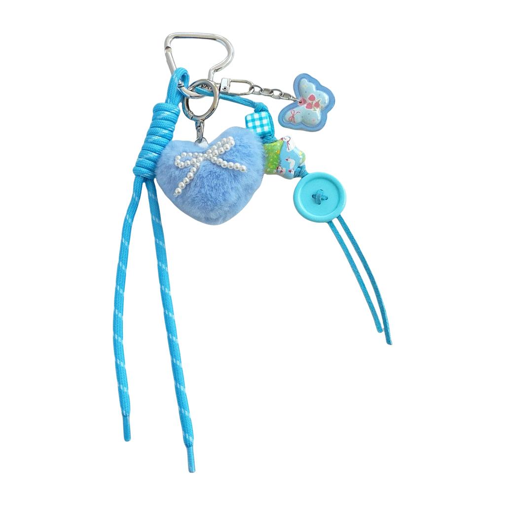 Stylish Heart Keychain Pendant Purse Decoration Unique Key Holder Perfect for Backpacks Wallets or Home Decoration