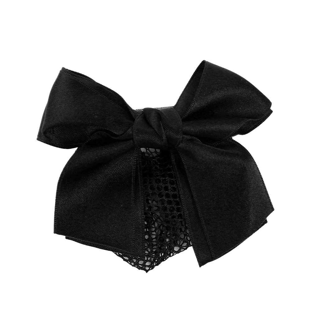 Hair Clip Elegant Hotel Female Nurse Bowknot Hairgrips Cover Net Ponytail Clip Women Spring Clip Korean Bun Snood