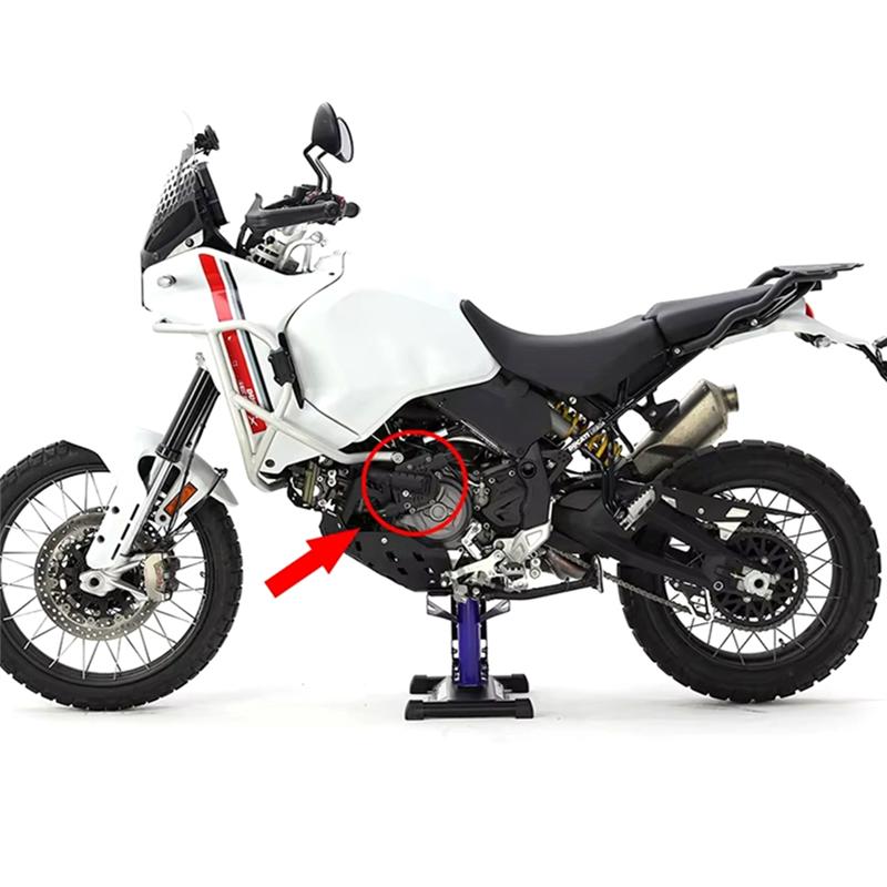 ABLZ-Motorcycle Water Pump Protector Guard For DUCATI Desert X Engine Side Cover Accessories